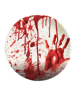 Produktbild von Pappteller "Halloween Blutig" | Ø22,8cm/8Stk.
