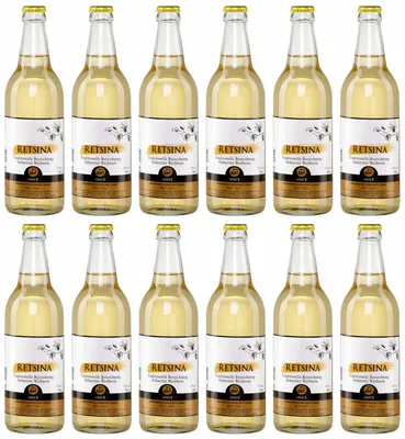 Produktbild von Retsina Samos 12x 0,5l Flasche | Geharzter Weißwein aus Griechenland | 13% Vol.