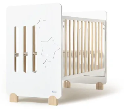 Image de Interbaby Lit Bébé pour Matelas 60x120-Etoile-Nature Color