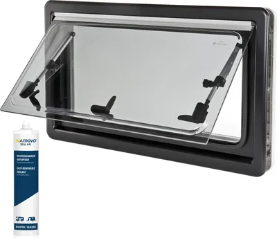 Produktbild von Okno na zawiasach 70x40cm Okno boczne Moskitiera Roleta Uszczelniacz