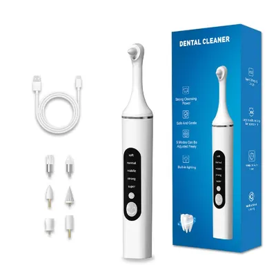 Produktbild von Cool-i® Zahnpolierer Set mit LED & 5 Modi& 6 Köpfen, – Für kosmetische Zahnpflege, sanftes Aufhellen & frischen Atem