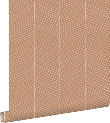 Zdjęcie produktu dla ESTAhome Tapeta motyw jodełki jasnej terakoty 53 cm x 10.05 m