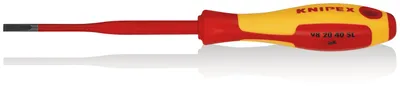 Image de KNIPEX 98 20 40 SL Tournevis (Slim) pour vis à fente bruni VDE 202 mm