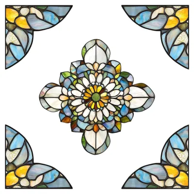 Fensterfolie 5 Stück, statische Sonnenschutzfolie, 25,4 x 25,4 cm, PVC