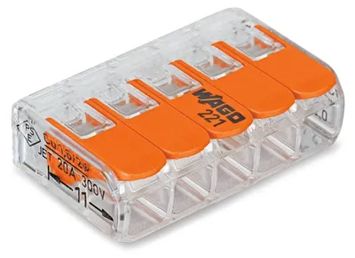 Produktbild von Wago Compact Hebelklemme Anzahl Leiter: 5, 0,14 - 4 mm², 10 Stück