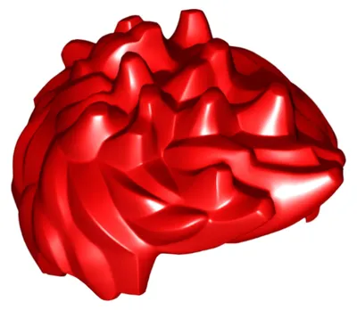 Image de 2 figurines LEGO avec des cheveux pointus (référence 98385) - Rouge