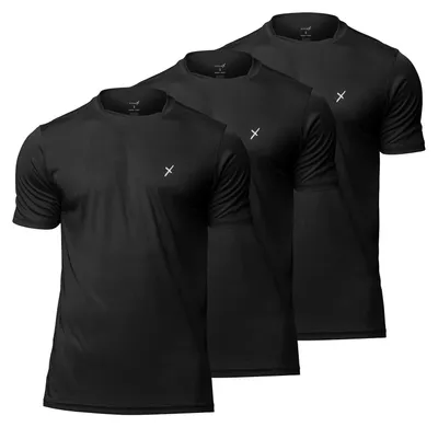 Produktbild von CFLEX Herren Sport Shirt 3er Pack - Fitness T-Shirt Sportswear Collection - Schwarz S