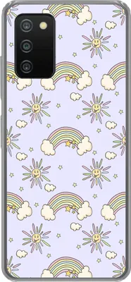 Produktbild von MuchoWow® Handyhülle Schutzhülle Hülle für Telefoonhoesje Samsung Galaxy A03s Mädchen - Regenbogen - Sonne - Muster - Mädchen - Kinder - Kinder - Kind Silikon Softcase Handy Hülle - Schutz
