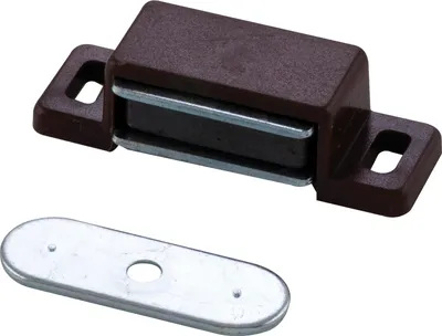 Image de MACO loqueteau magnétique type 4, force de maintien 4 kg, plastique brun