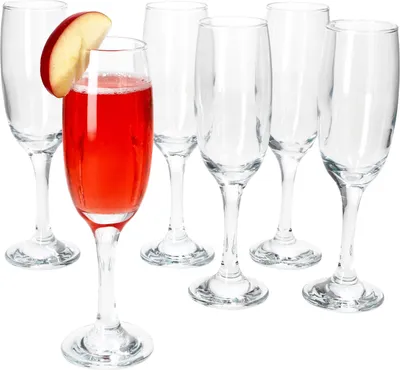 Produktbild von 6x Imperial Sektflöte 180ml Champagner-Gläser klar Prosecco-Glas mit Stiel