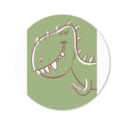 Produktbild von MuchoWow® Mauspad Mousepad Dinosaurier - Tiere - Grün - Zeichnung - Kinder - Kinder 20x20 cm - Mousepads - Maus Mat - Pad - Mausunterlage - Schreibtischmatte