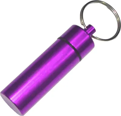 Produktbild von Tragbares, versiegeltes Glas mit Schlüsselanhänger, Schraubdeckel, Aluminiumlegierung, wasserdicht, flacher Boden, zum Aufhängen, Mini-Tabletten-Pillen-Aufbewahrungsflasche, Behälterhalter, Schlüsselanhänger