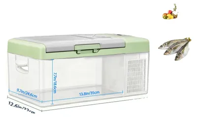 Produktbild von Tragbarer Kühlschrank, 21 Quart Kapazität, Batterieschutzsystem, 15.3L
