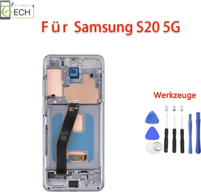 Produktbild von Für Samsung Galaxy S20 5G G981 LCD Display (OLED) Rahmen Touchscreen Bildschirm