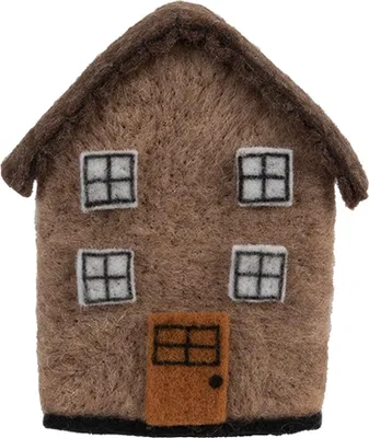 Obrázok produktu pre Clayre & Eef Dekoratívna figúrka Domček 12x7x14 cm Hnedá plsť
