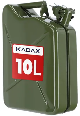 Obrázek produktu pro Kovová kanystra na benzín – kanystra na palivo / jerrycan – 10 l – nepropustná – se šroubovacím uzávěrem – pro benzín a naftu