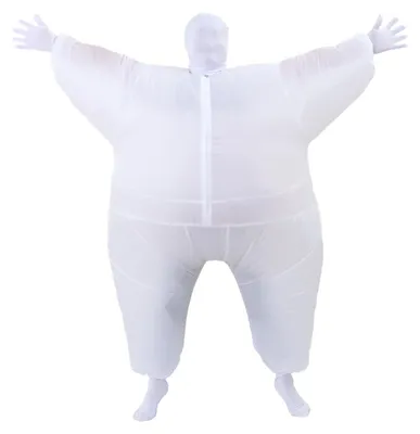 Produktbild von RHYTHMARTS Aufblasbares Kostüm Aufblasbare Halloween-Kostüme Weihnachtskostüme Blow-Up-Kostüme für Erwachsene (Weiß)