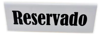 Reserviert-Teller, weiß, 5 Stück, Kunststoff, rechteckig