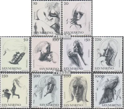 Produktbild von Briefmarken San Marino 1976 Mi 1105-1114 (kompl.Ausg.) postfrisch Die Tugenden