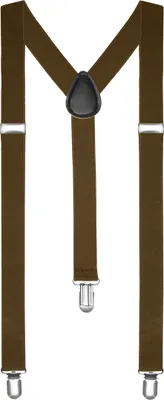 Produktbild von Hosenträger Herren Damen Hosen Träger Y Form Style Clips Schmal Neon Bunt Farbig braun