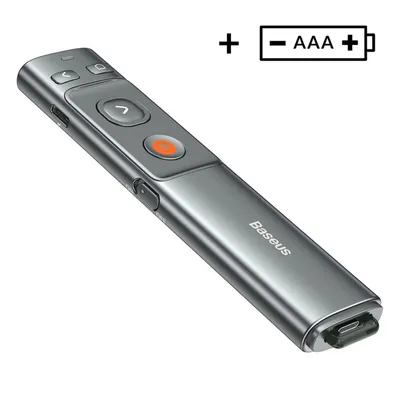 Produktbild von Baseus Multifunktionale Fernbedienung fr Prsentationen, mit Laserpointer grau