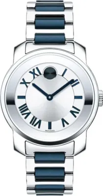 Produktbild von Movado Bold Damenuhr silber blau Edelstahl