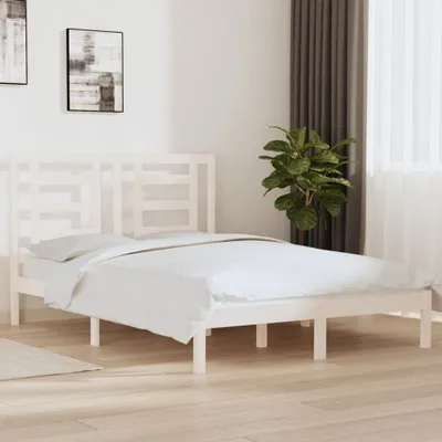 Produktbild von Design Möbel Massivholzbett Weiß Kiefer 140x190 cm - 2024 Neu