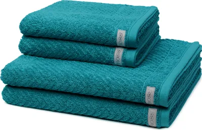 Produktbild von Ross Smart 2 X Handtuch 2 X Duschtuch im Set Frottee gerippt 520 g/m² superweich, Hautfreundlich saugstark pflegeleicht, Gewebte Bordüre modernes Design