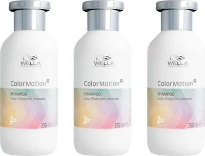 Produktbild von Wella ColorMotion Shampoo für Farbschutz, Glanz & Geschmeidigkeit, 3x250 ml