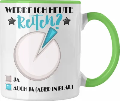 Produktbild von Trendation - Reiten Tasse Geschenk für Reitlehrerin Werde ich Heute Reiten Pferde Stall  (Grün)