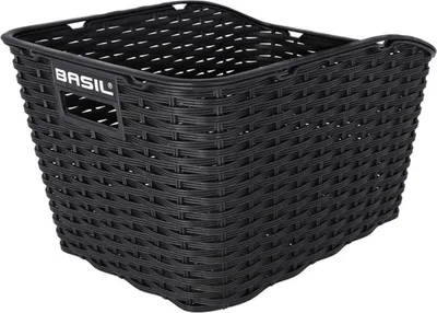 Image de Panier vélo pour porte-bagages Basil Weave WP 43 x 32 x 25 cm - Noir