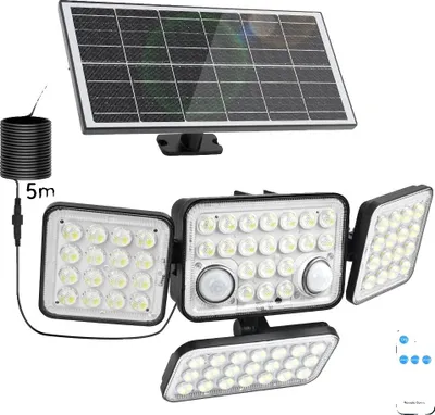 Produktbild von Solar-Wandlicht, Bewegungsmelder, IP65 wasserdicht, 1 Pack 292LEDS