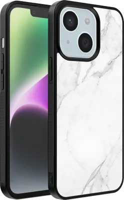 Produktbild von Smartphonica Handyhülle für iPhone 14 Plus mit Marmordruck - TPU-Hülle mit Marmordesign - Weiß
