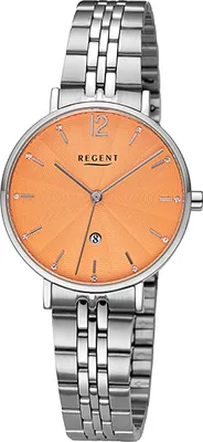 Produktbild von Regent Armbanduhr Damen Metall Analog Uhr silber Metallarmband URF1496