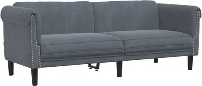 Produktbild von vidaXL Sofa 3-Sitzer Dunkelgrau Samt