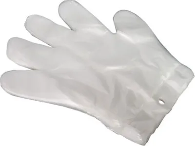 Produktbild von 1000x Einweghandschuhe aus HDPE geblockt perforiert universal passend (L)