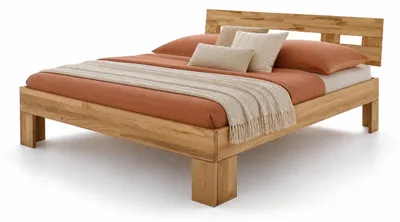 Produktbild von Komfortbett 160x200 Doppelbett Kernbuche massiv geölt #4436