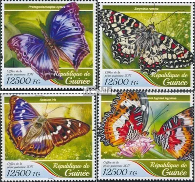 Produktbild von Briefmarken Guinea 2017 Mi 12545-12548 (kompl. Ausgabe) postfrisch Schmetterlinge