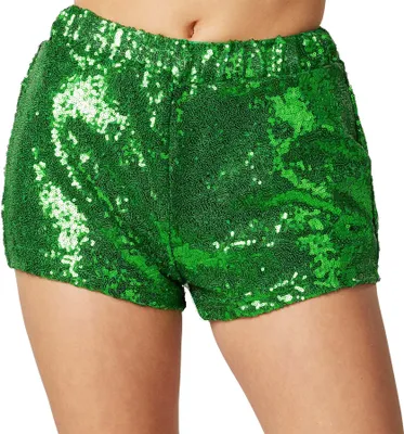 Produktbild von Pailletten-Shorts - grün, XXL