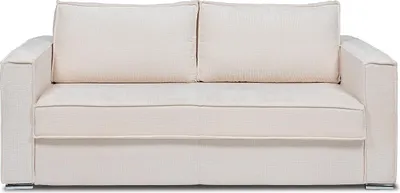 Produktbild von Express-Schlafsofa für 4 Personen mit beigem Chenille-Bezug  – Liegefläche 160 cm – 22 cm dicke Memory-Schaum-Matratze – LORETO