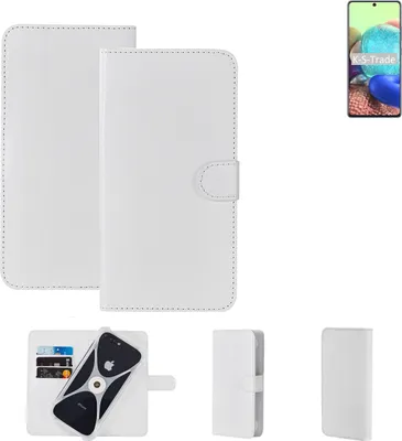 Produktbild von K-S-Trade Handy Hülle Schutz Hülle kompatibel mit Oppo A72 5G Cover Case Bookstyle Bumper weiß 1x