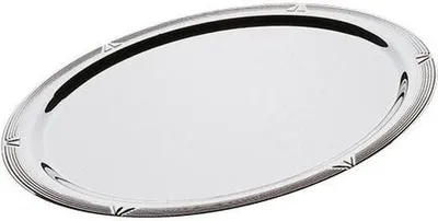 Produktbild von APS Fleisch- & Gemüseplatte PROFI LINE aus 18/10 Edelstahl oval BxTxH: 60 x 41 x 2,6 cm