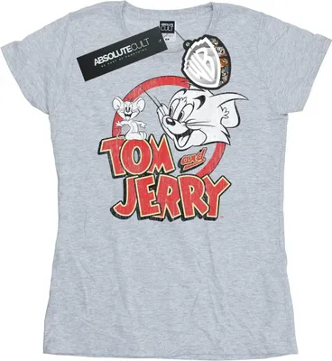 Produktbild von Tom And Jerry - "Distressed Logo" T-Shirt für Damen BI47833 (M) (Grau)
