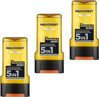 Produktbild von 3x 250 ml L'OREAL Men Expert Dusch Invincible Sport