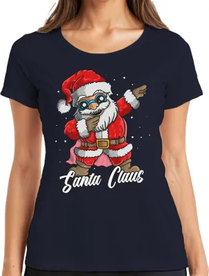 Produktbild von Dabbing Santa Claus - Weihnachten Weihnachtsgeschenk Christmas Damen T-Shirt, Navy, XL