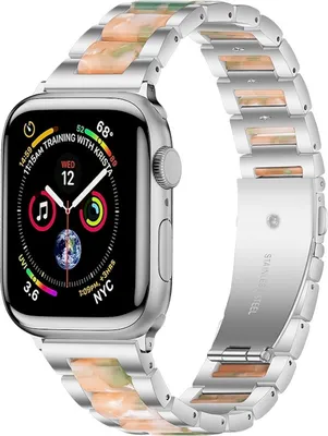 Produktbild von Für Apple Watch Series 11 10 42mm / 9 8 7 41 / 6 SE 5 4 40mm Metall / Harz Armband