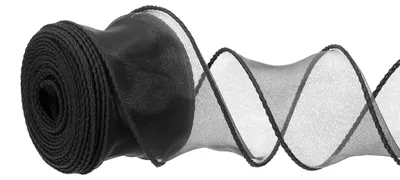Productafbeelding van Organzaband 4 cm x 9,1 m - Zwart Decoratieband voor Cadeaus en Feesten
