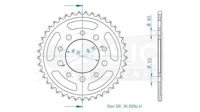 Produktbild von Esjot Kettenrad 530 48Z Stahl Schwarz