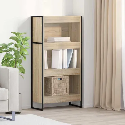 Image de Maison Exclusive - Bibliothèque 60 x 30 x 121 cm, en panneaux de particules imitation bois Sonoma