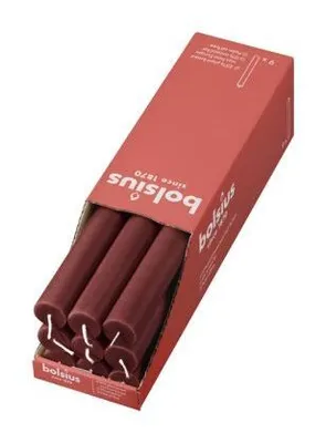 Produktbild von Bolsius Abendkerze Rustiek Velvet Red 27 cm - 9 Stück